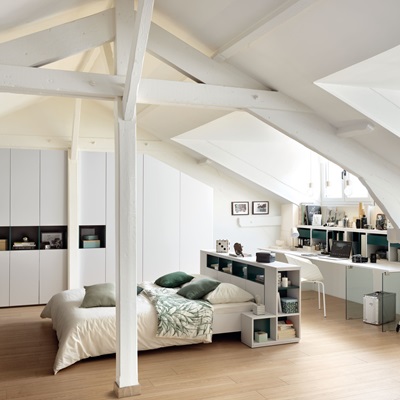 Portes battantes sous pente