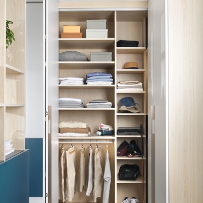 Portes pliantes de placard en angle