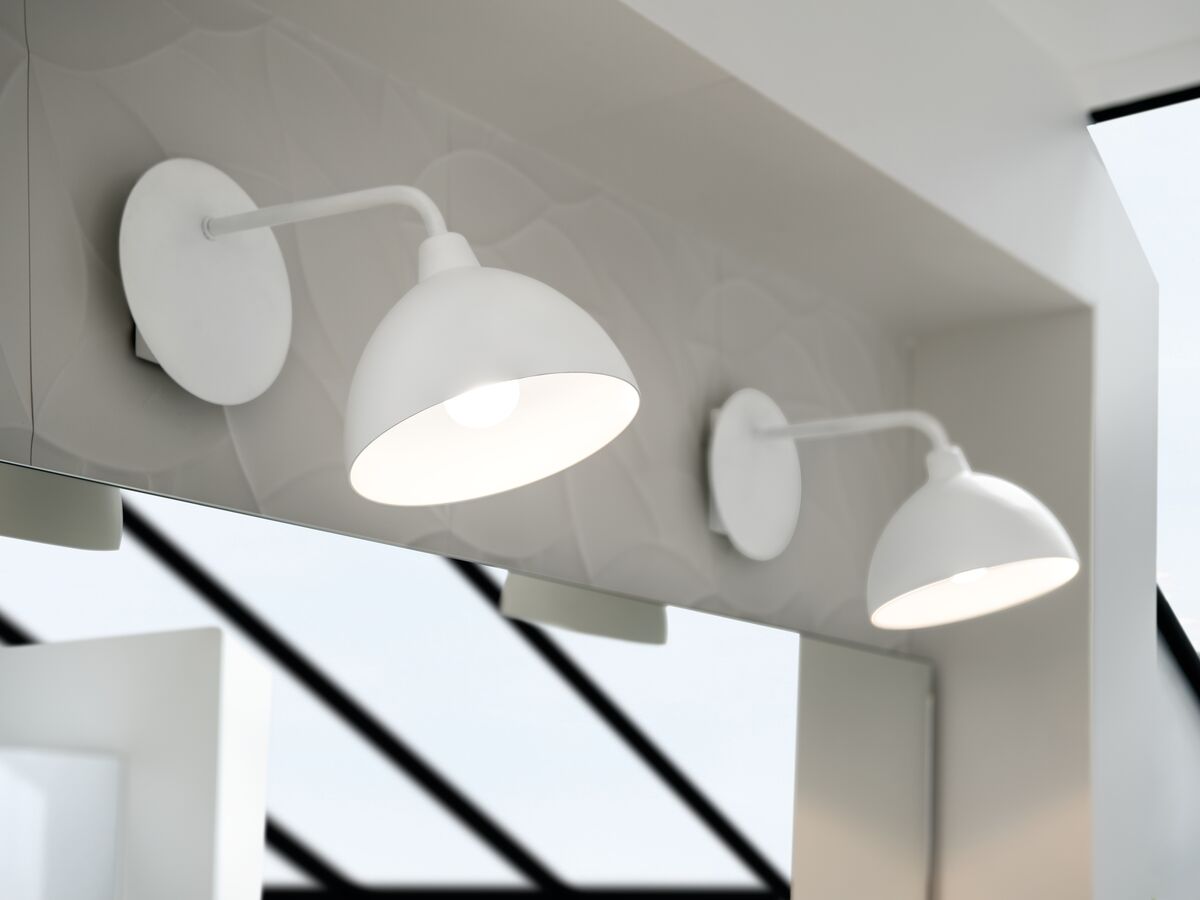 Luminaire blanc mat de salle de bain