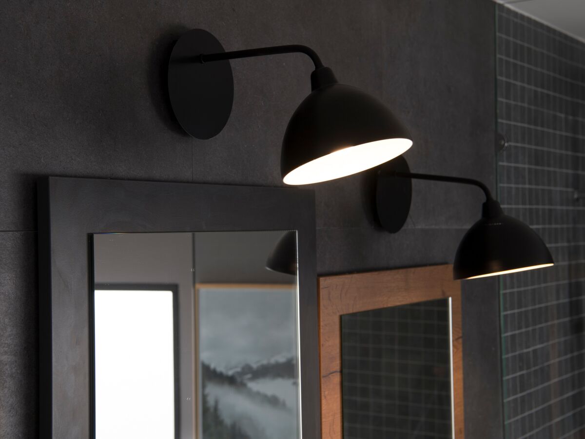 Luminaire salle de bain vintage noir mat