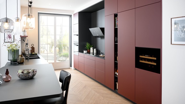 Cuisine rouge et noire design