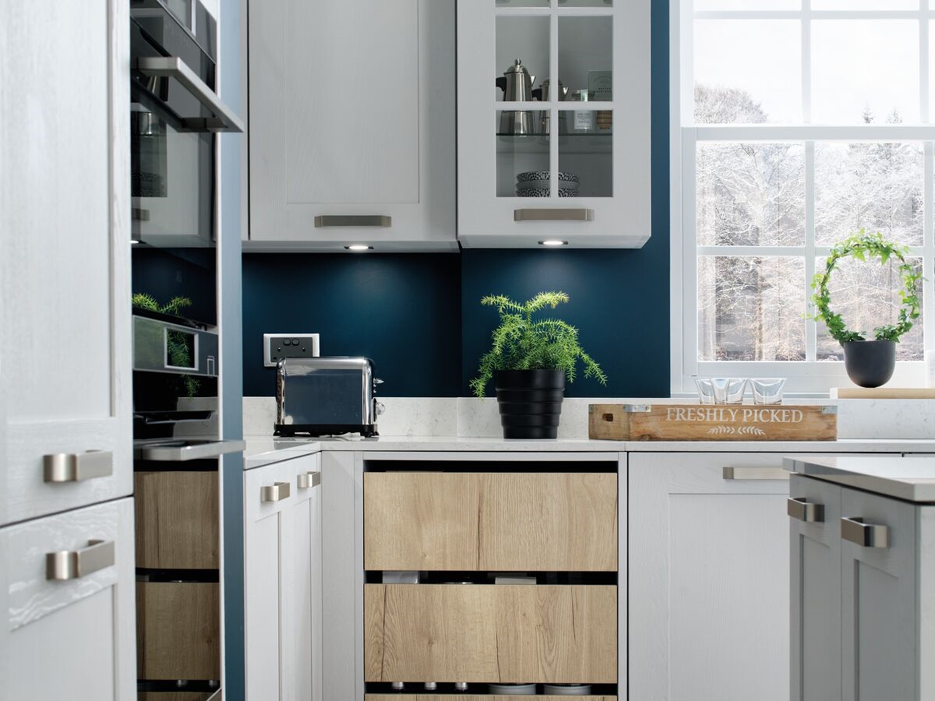 Buffet inspiration meuble de métier en bois avec tiroirs coulissants