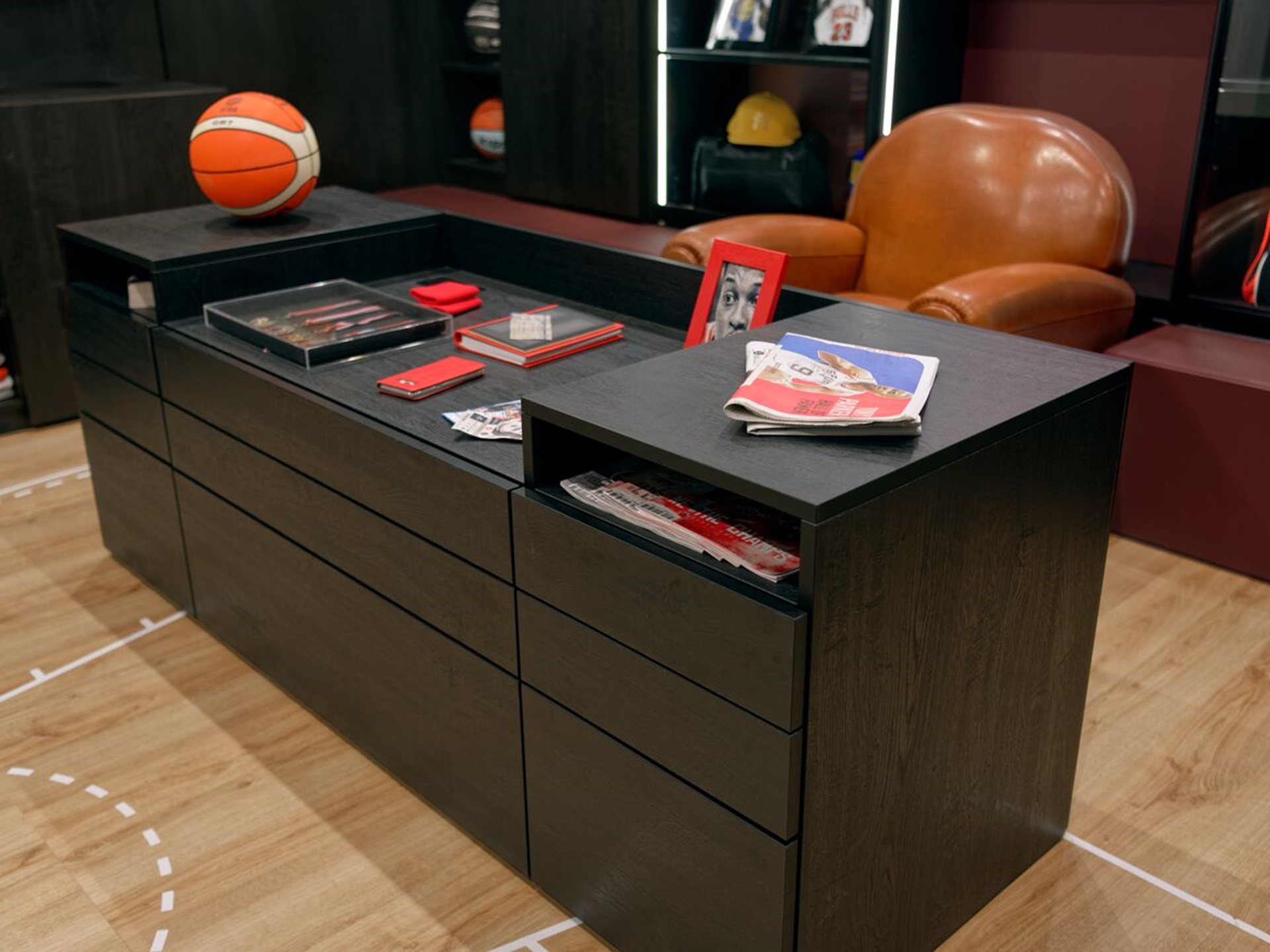Bureau ilot de dressing couleur noir osaka