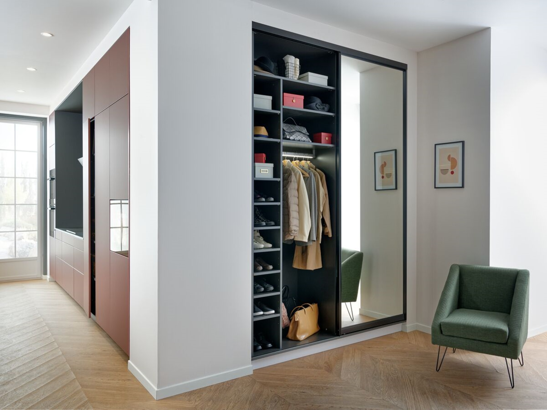 Placard entrée avec casier à chaussures et penderie